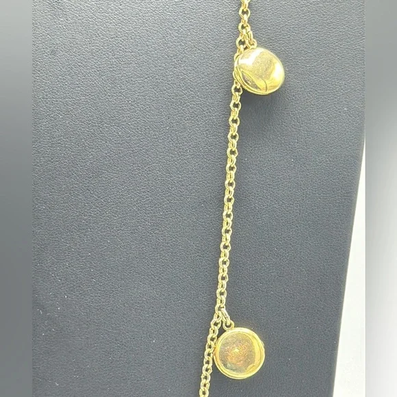 J Crew gold tone locket necklace.  Vintage.​ - Picture 2 of 3